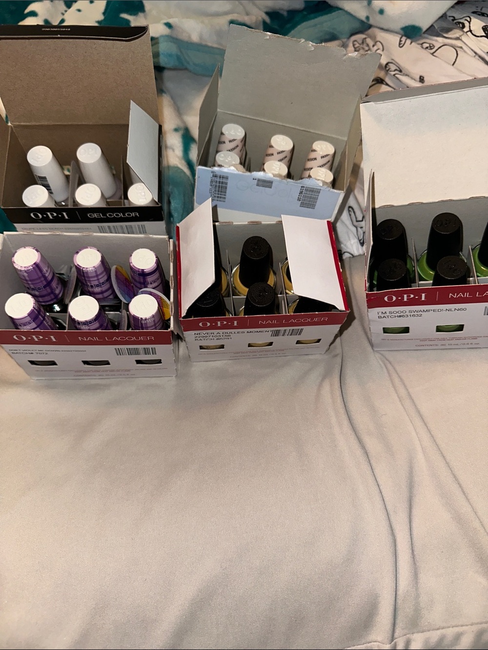 OPI Nail Lacquer 4 in Pack in Purple, Yellow, Green & pink etc lot for TECHS NWT